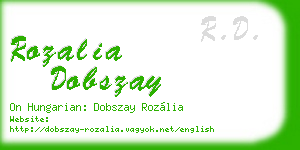 rozalia dobszay business card